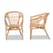 Baxton Studio Alleta Modern Bohemian Natural Brown Rattan Dining Chair, PK2 210-2PC-12719 - alternate 6